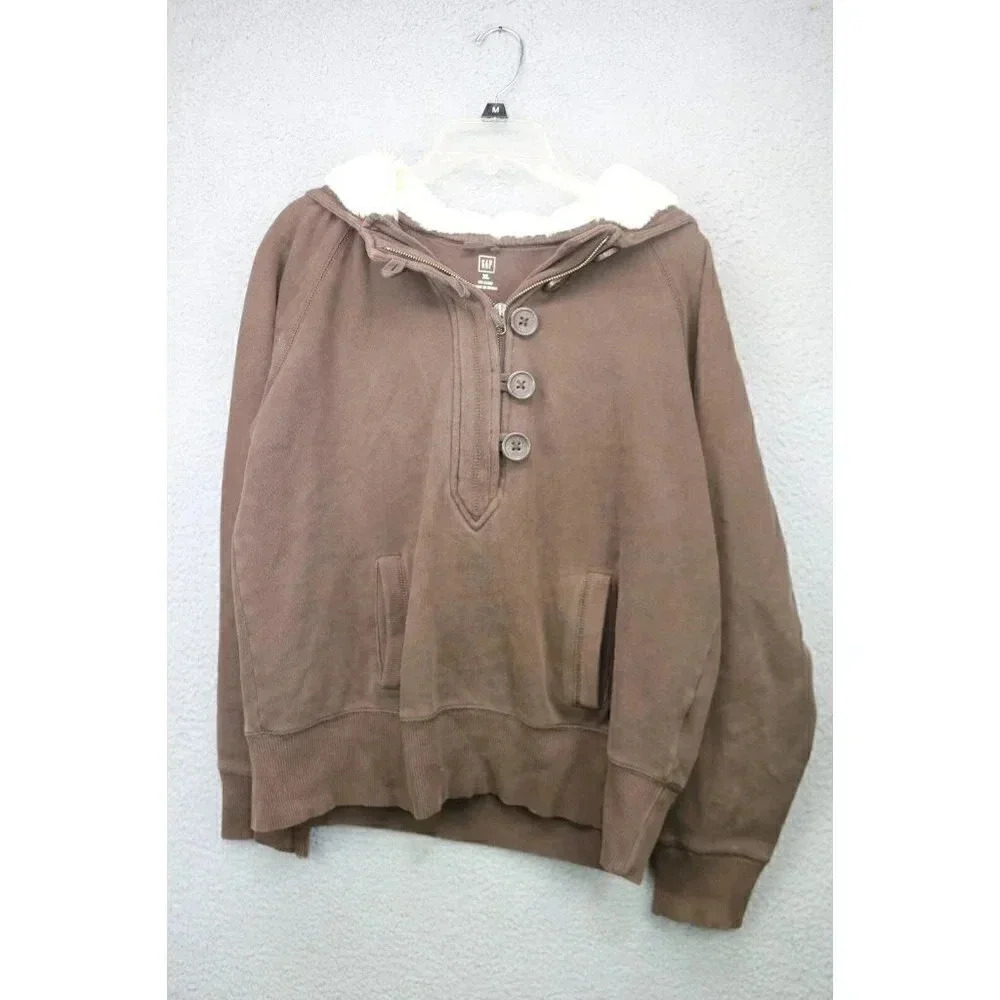 Gap-Women's Fleece Lined Hoody Pullover-Size XL-Hand Warmer